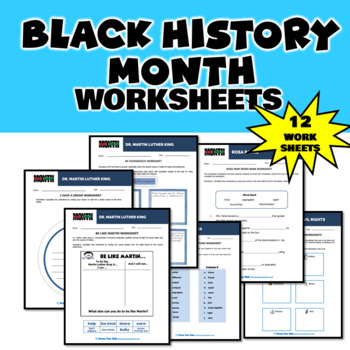 WORKSHEETS IN BLACK HISTORY MONTH by STEM FUN HUB | TpT