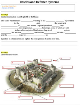 Preview of WORKSHEETS - Stage 4 - Medieval Europe Google Docs (17 Lesson Sequence)