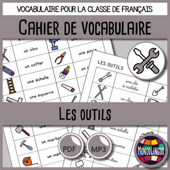 Cahier de vocabulaire : les fournitures scolaires, PDF + MP3 - Mondolinguo  - Français