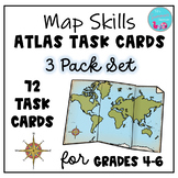 WORLD ATLAS TASK CARDS ( A THREE SET BUNDLE OF 72 TASK CARDS)
