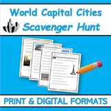 WORLD CAPITAL CITIES Scavenger Hunt | WebQuest