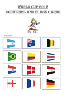 Preview of WORLD CUP 2018 COUNTRIES AND FLAGS CARDS
