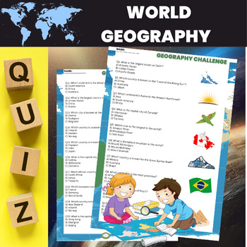 Preview of World Geography Quiz | World Geography Assessment Test