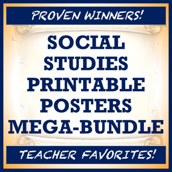 Preview of WORLD GEOGRAPHY & SOCIAL STUDIES MINI-POSTERS - Big Savings on Bundle