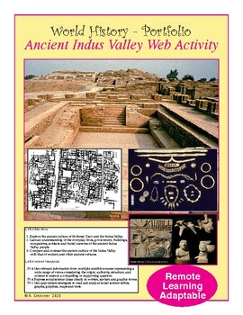 Preview of WORLD HISTORY - Ancient Indus Valley Web Activity