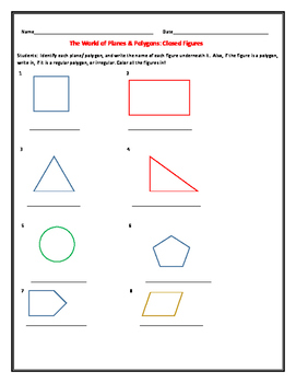 Preview of WORLD OF PLANES & POLYGONS: BEGINNING GEOMETRY ACTIVITY: GRADES 2-4