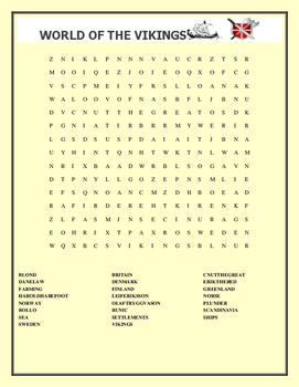 world of the vikings word search by house of knowledge and kindness