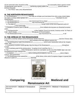 WORLD UNIT 6 LESSON 2. Renaissance Artists GUIDED NOTES | TPT