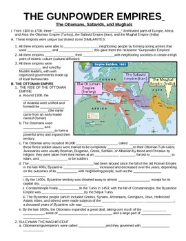 Preview of WORLD UNIT 8 LESSON 1. Muslim Gunpowder Empires GUIDED NOTES