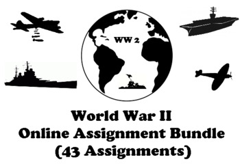 Preview of WORLD WAR II ONLINE  ASSIGNMENT BUNDLE (MICROSOFT WORD)