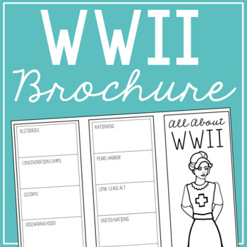 Preview of WORLD WAR II World History Research Project | Vocabulary Activity Worksheet