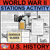 WORLD WAR II World War 2 U.S. History STATIONS (PDF & GOOGLE)