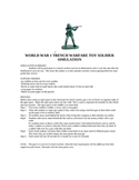 WORLD WAR TRENCH WARFARE TOY SOLDIER ACTIVITY