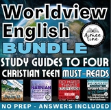 Worldview English Bundle: Worksheet Study Guides to 4 Chri