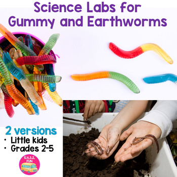 Preview of WORMS! Science labs for both gummy and earth {2 versions for little/big kids}