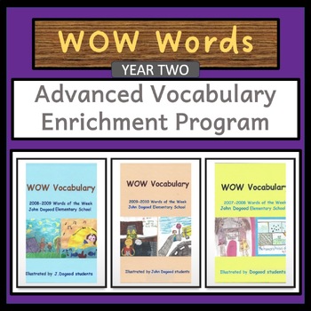 Preview of WOW Words Vocabulary Enrichment Program ~ Year Two