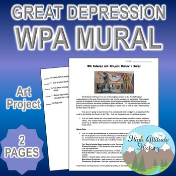 Preview of WPA Mural Art Project Poster Assignment (United States History)