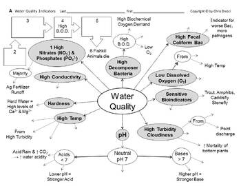 Preview of WQ 02 Water Quality Indicators & Dissolved Oxygen Graphic Organizers