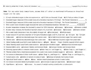 Preview of WQ Slides 21 Verbal Test on Water's Dissolved Oxygen Factors & Indicators