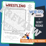 WRESTLING Word Search Puzzle Activity Vocabulary Worksheet