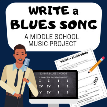 Preview of WRITE A BLUES SONG a Middle School Music Project