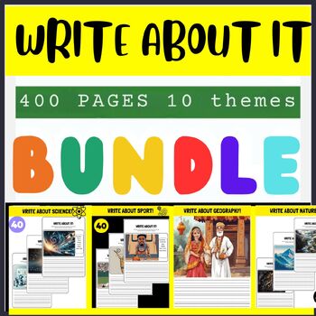 Preview of WRITE ABOUT IT: Comprehensive Bundle of Themed Writing Activities Worksheets 400