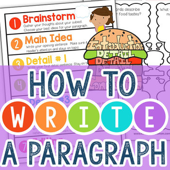 Preview of How to Write a Paragraph K-2 Curriculum