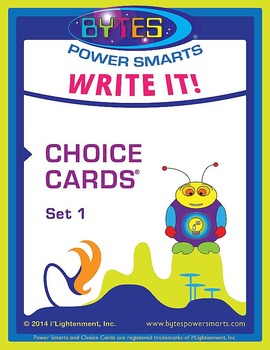 Preview of Multiple Intelligences: WRITE IT! CHOICE CARDS® - SET 1