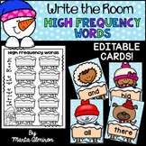 WRITE THE ROOM {EDITABLE High Frequency Words} WINTER