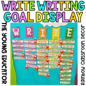 Preview of WRITE - WRITING STRATEGIES GOAL BOOSTER DISPLAY - RAINBOW