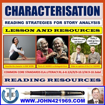 Preview of CHARACTERIZATION LESSON AND RESOURCES