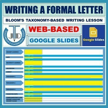 Preview of WRITING A FORMAL LETTER - GOOGLE SLIDES 