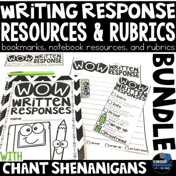 Preview of WRITING ABOUT TEXT WITH TEXT EVIDENCE w/ CHANT SHENANIGANS BUNDLE!!