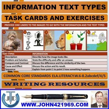 Preview of WRITING AN INFORMATION TEXT - WORKSHEETS
