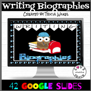 Preview of WRITING BIOGRAPHIES/TIMELINES (2-PART) for Google Classroom