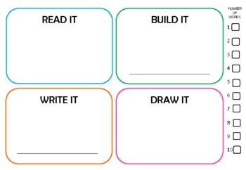Preview of WRITING BOARD: READ IT, BUILD IT, WRITE IT, DRAW IT!