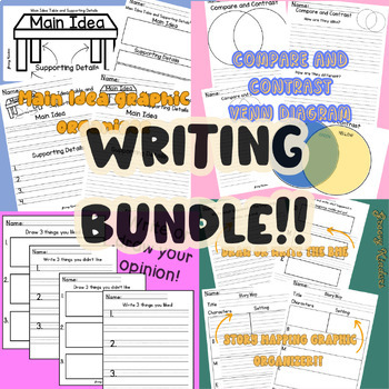 Preview of WRITING BUNDLE! Graphic organizers, writing pages, story map + MORE!