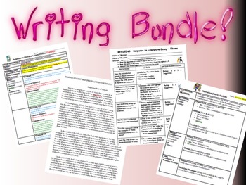 Preview of WRITING BUNDLE - Outlines, Student Ex. Outlines/Essays, Peer Revision, and more!