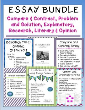Preview of WRITING BUNDLE ~ Guided Notes, Graphic Organizers, Rubrics