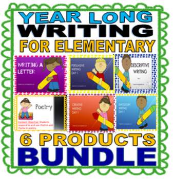 Preview of WRITING BUNDLE * YEAR LONG * ELEMENTARY