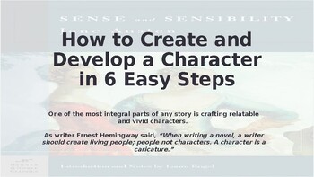 Preview of WRITING - Building & Developing Characters Guide PPT (6 EASY STEPS)