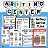 WRITING CENTER Bulletin Board Posters Labels Theme Word Ba