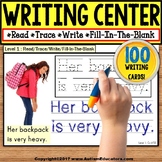 Fine Motor WRITING CENTER MATS Read Trace Write for Autism