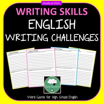 Preview of WRITING CHALLENGES for HIGH SCHOOL ENGLISH Students