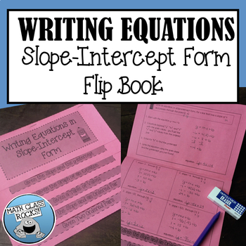 Preview of WRITING EQUATIONS IN SLOPE-INTERCEPT FORM FLIP-BOOK!