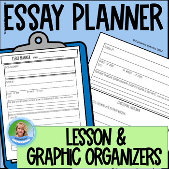 Preview of WRITING ESSAY Graphic Organizer Plan Lesson No Prep Worksheet Grade 7th 8th 9th