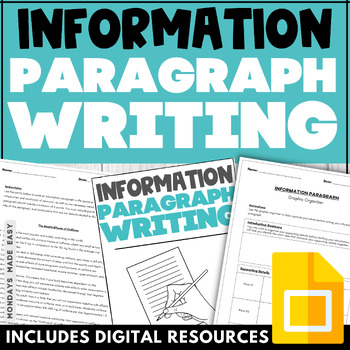 Preview of Information Paragraph Writing - Slideshow Lesson, Informational Writing Examples