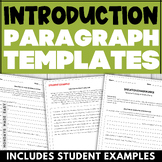 Introduction Paragraph Templates - Differentiated Skeleton