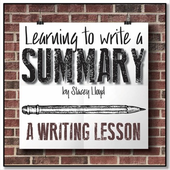 Preview of FREE WRITING LESSON: Writing A Summary
