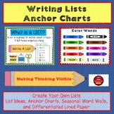 WRITING LISTS - DISTANCE LEARNING RESOURCE
